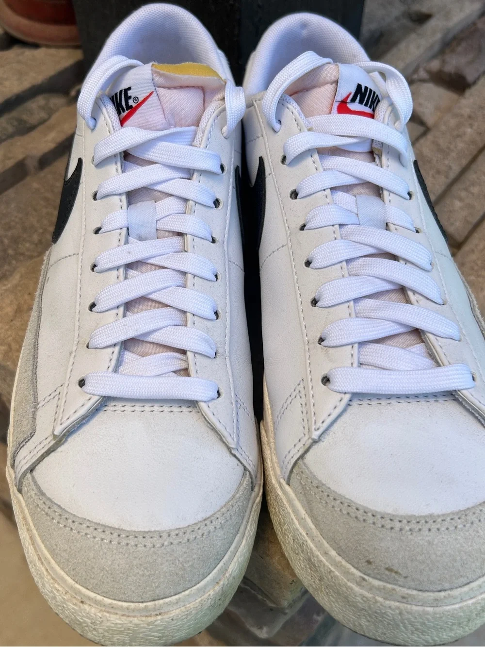 Nike White Low Blazer Platforms